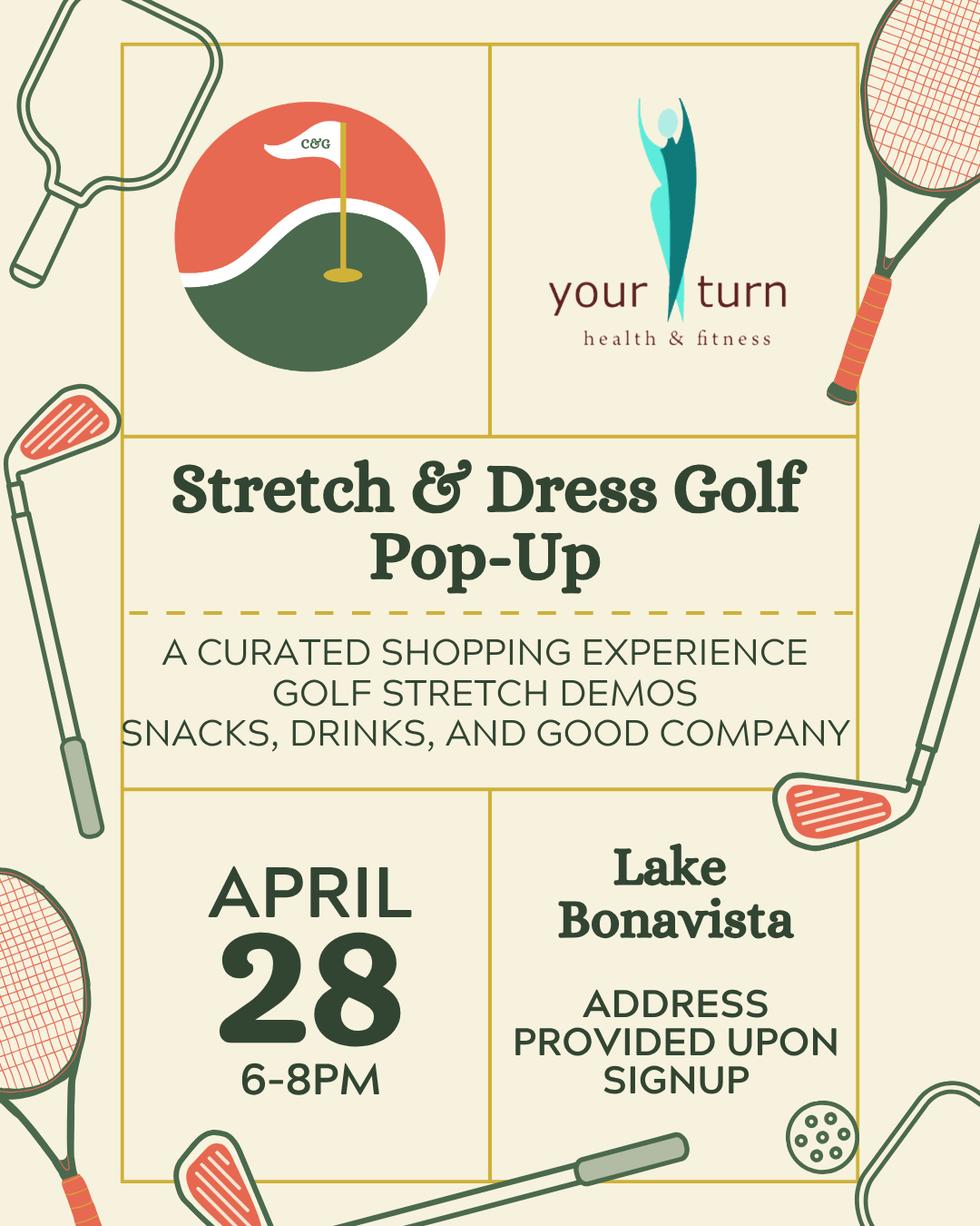 Stretch & Dress Golf Pop-Up