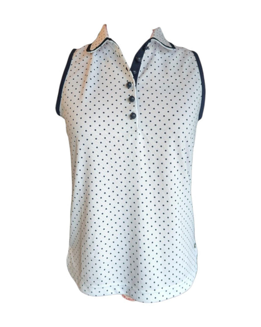 Cracked Wheat Sleeveless Polo - S