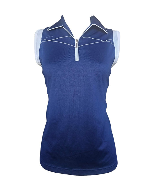 Cracked Wheat Sleeveless Polo - M