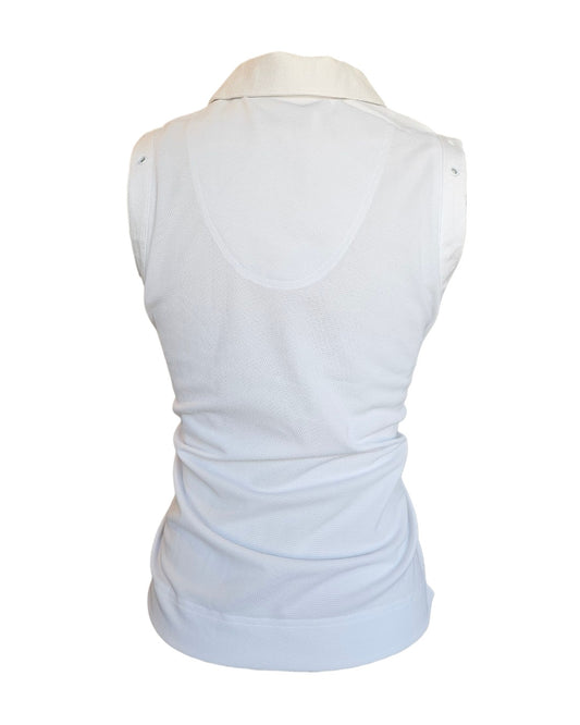 Cracked Wheat Sleeveless Polo - M