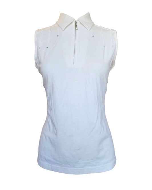 Cracked Wheat Sleeveless Polo - M