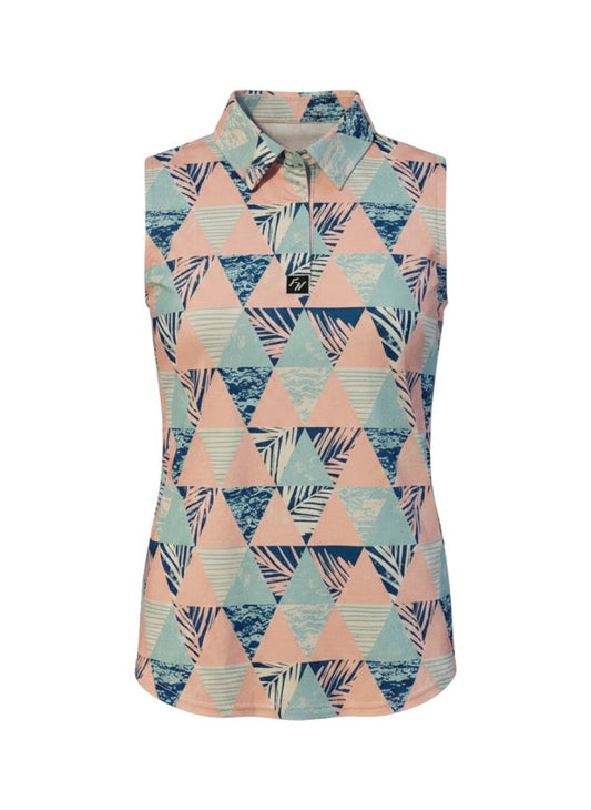 Full Wedge Sleeveless Polo - S